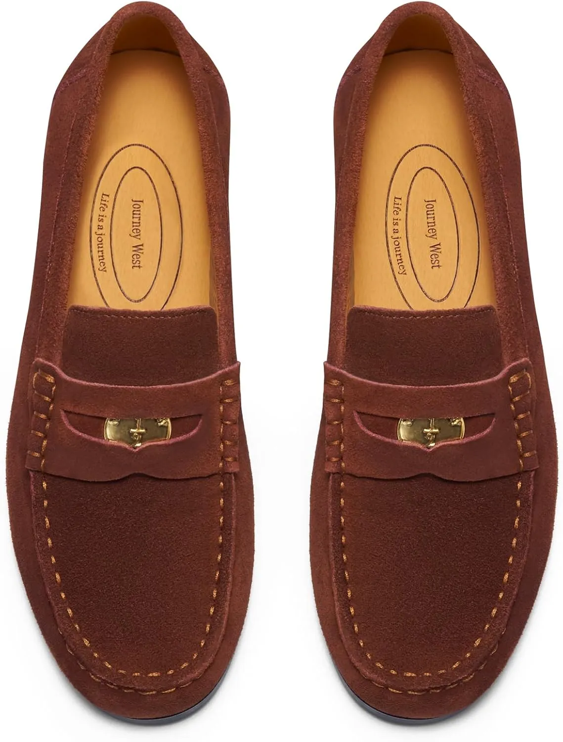 Journey West Suede Tassel Loafer for Women Slip-on Belgian Penny Loafers Shoes for Women in Many Colors