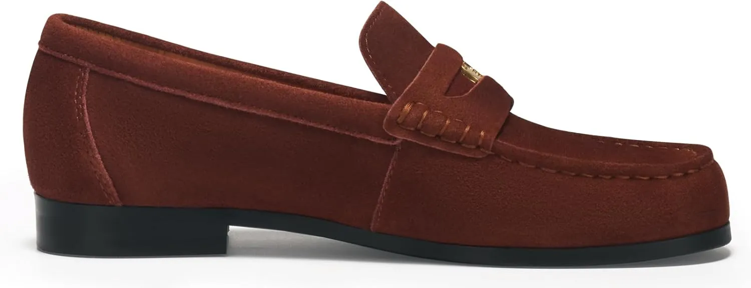 Journey West Suede Tassel Loafer for Women Slip-on Belgian Penny Loafers Shoes for Women in Many Colors