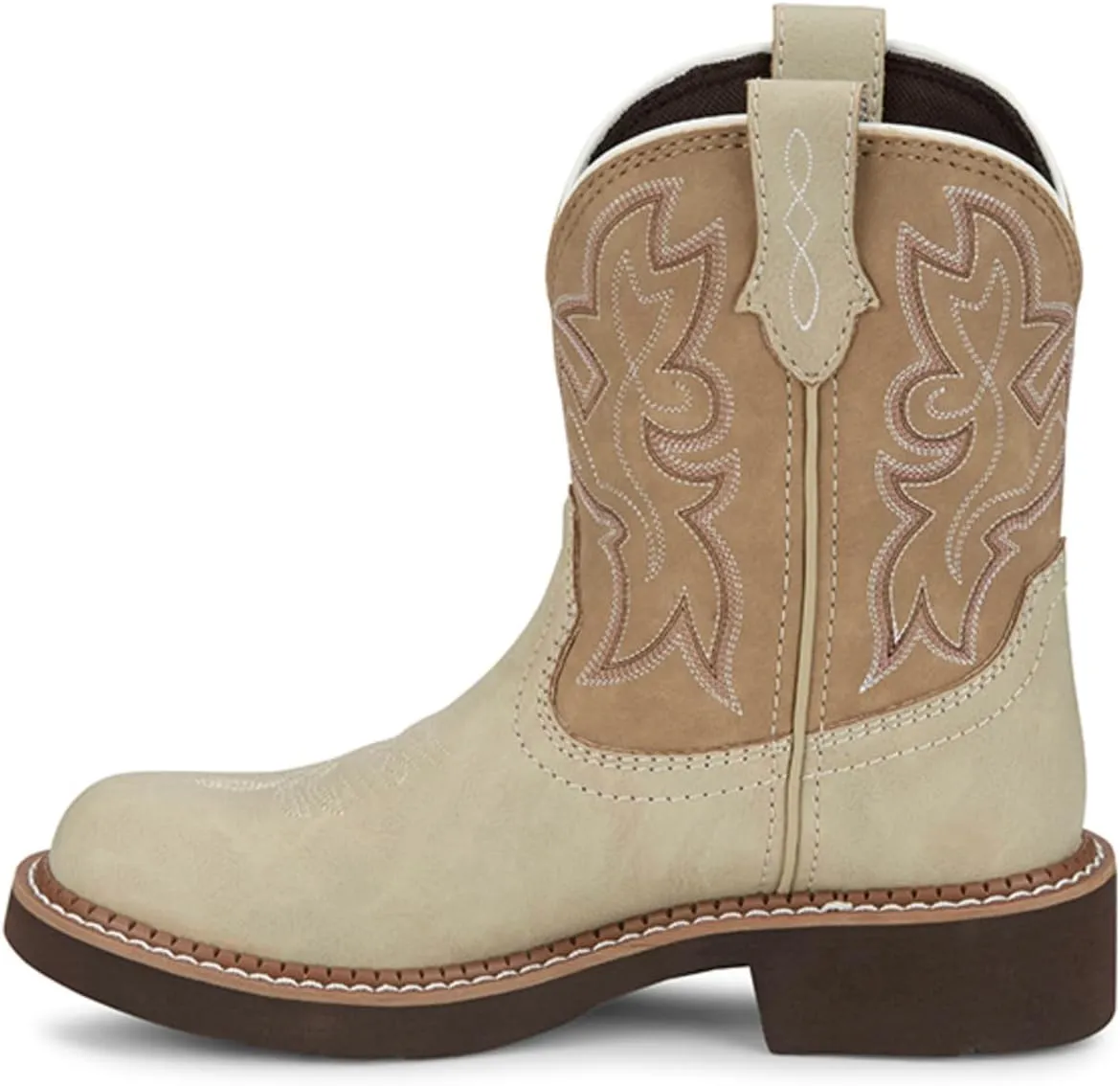 Justin Gypsy Kay 8” Cowboy Boots for Women - Premium Full-Grain Leather Women’s Cowgirl Boots with Removable Orthotic Footbed, Slip-Resistant Rubber Outsole