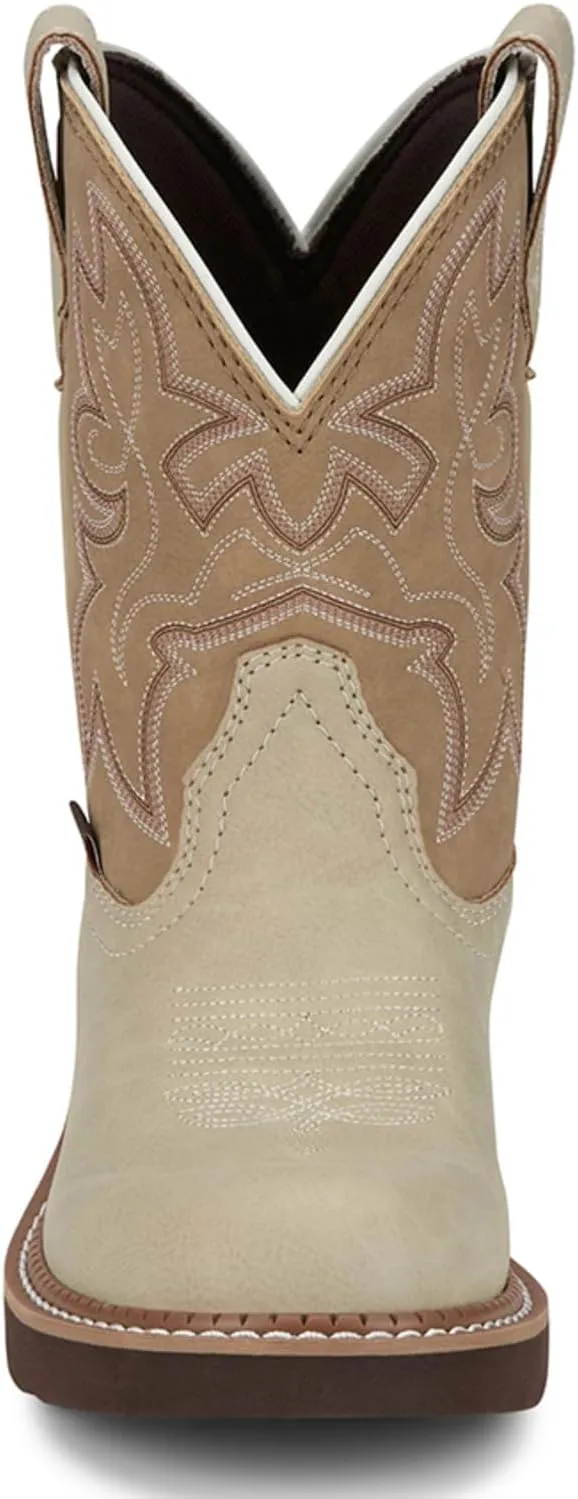 Justin Gypsy Kay 8” Cowboy Boots for Women - Premium Full-Grain Leather Women’s Cowgirl Boots with Removable Orthotic Footbed, Slip-Resistant Rubber Outsole