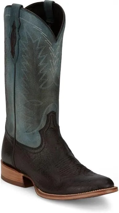 Justin Roy 13" Smooth Ostrich Boots - Men's Western Cowboy Footwear, Exotic Leather, Durable Heel, Comfortable Fit