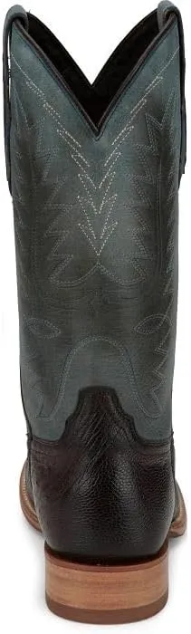 Justin Roy 13" Smooth Ostrich Boots - Men's Western Cowboy Footwear, Exotic Leather, Durable Heel, Comfortable Fit