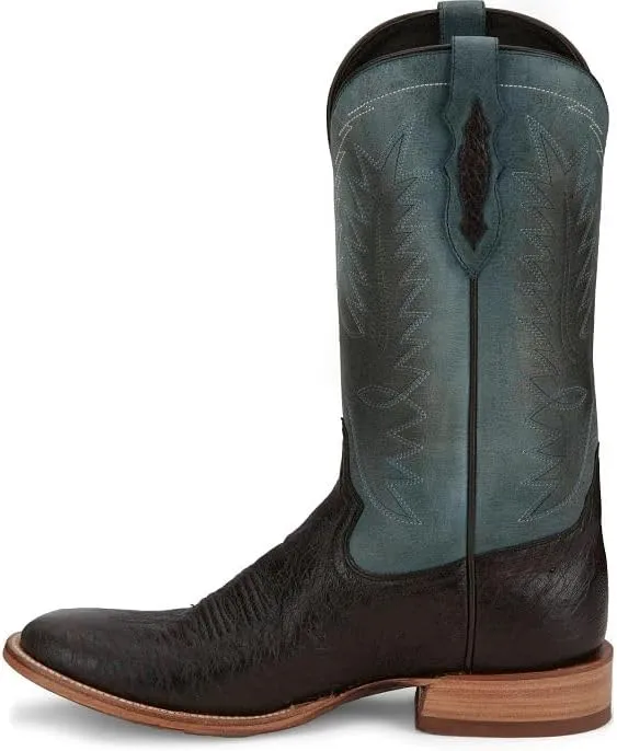 Justin Roy 13" Smooth Ostrich Boots - Men's Western Cowboy Footwear, Exotic Leather, Durable Heel, Comfortable Fit