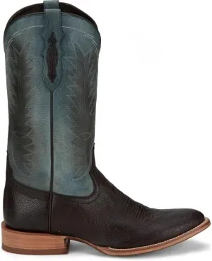 Justin Roy 13" Smooth Ostrich Boots - Men's Western Cowboy Footwear, Exotic Leather, Durable Heel, Comfortable Fit