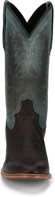 Justin Roy 13" Smooth Ostrich Boots - Men's Western Cowboy Footwear, Exotic Leather, Durable Heel, Comfortable Fit
