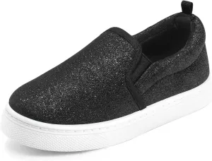 K KomForme Toddler Sneakers for Girls Boys Slip On Canvas Walking Shoes