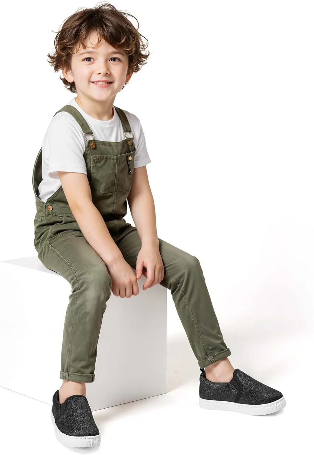 K KomForme Toddler Sneakers for Girls Boys Slip On Canvas Walking Shoes