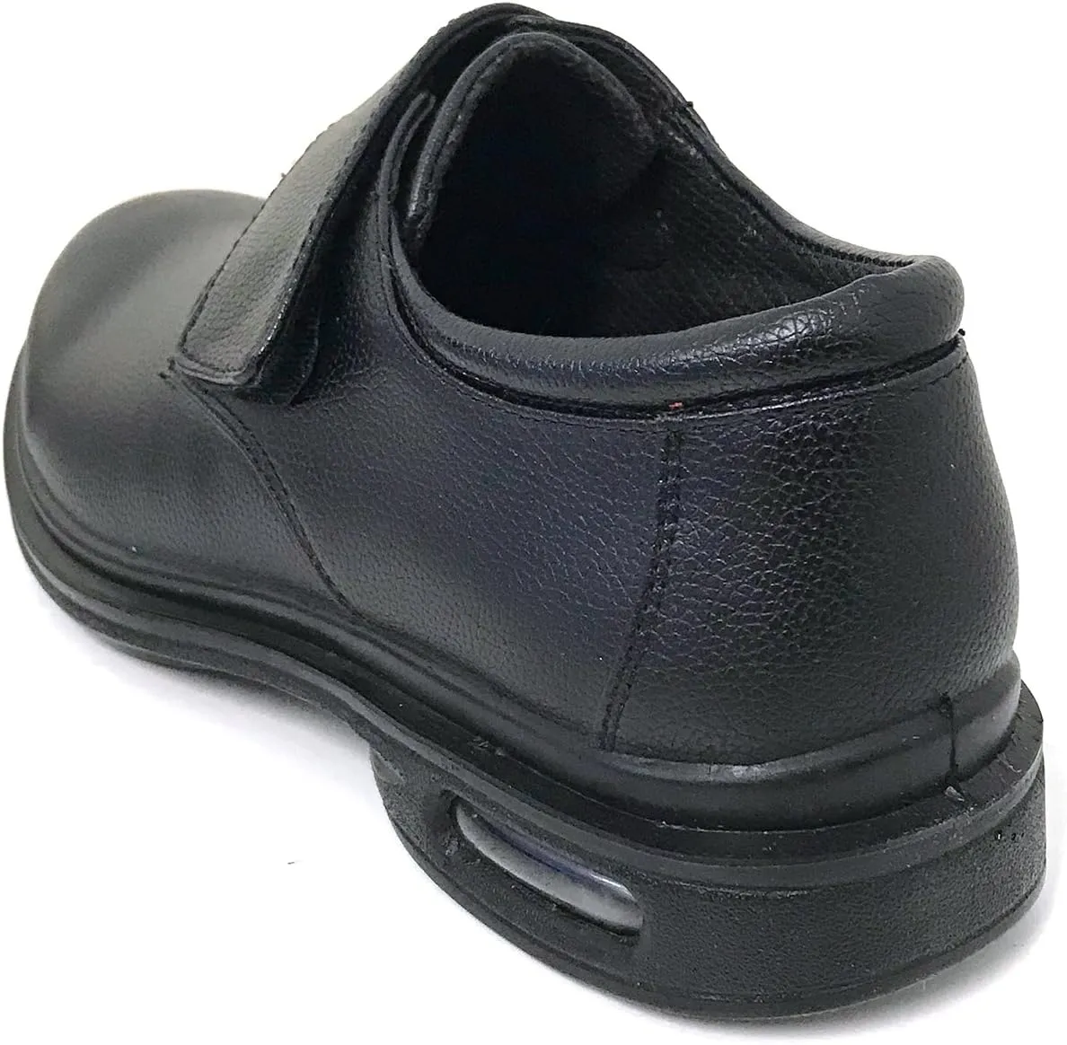 K02S Mens Comfort Loafers Slip and Oil Resistant Air Cushion Slip-On Restaurant Work Shoe, Black