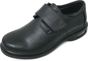 K02S Mens Comfort Loafers Slip and Oil Resistant Air Cushion Slip-On Restaurant Work Shoe, Black