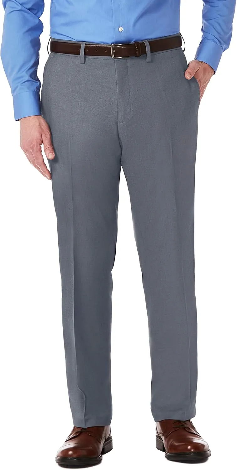Kenneth Cole REACTION mens Stretch Modern-fit Flat-front dress pants, Dark Grey, 38W x 30L US