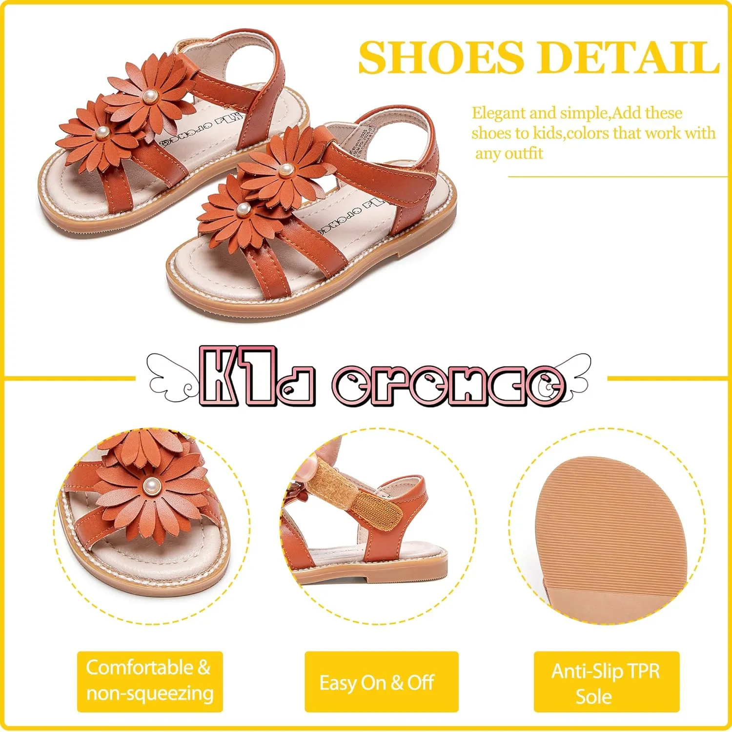 Kiderence Toddler Girls Sandals Little Girls Kids Shoes Girls Sandals Toddler
