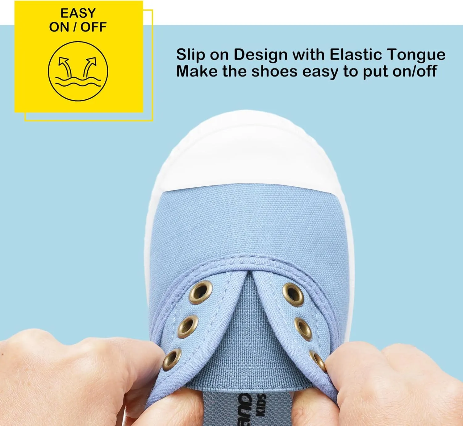 Kids Shoes Toddlers Canvas Sneakers Slip-on Comfortable Light Weight Causal Running Tennis Shoes for Boys Girls(Toddle/Little Kids/Big Kids)