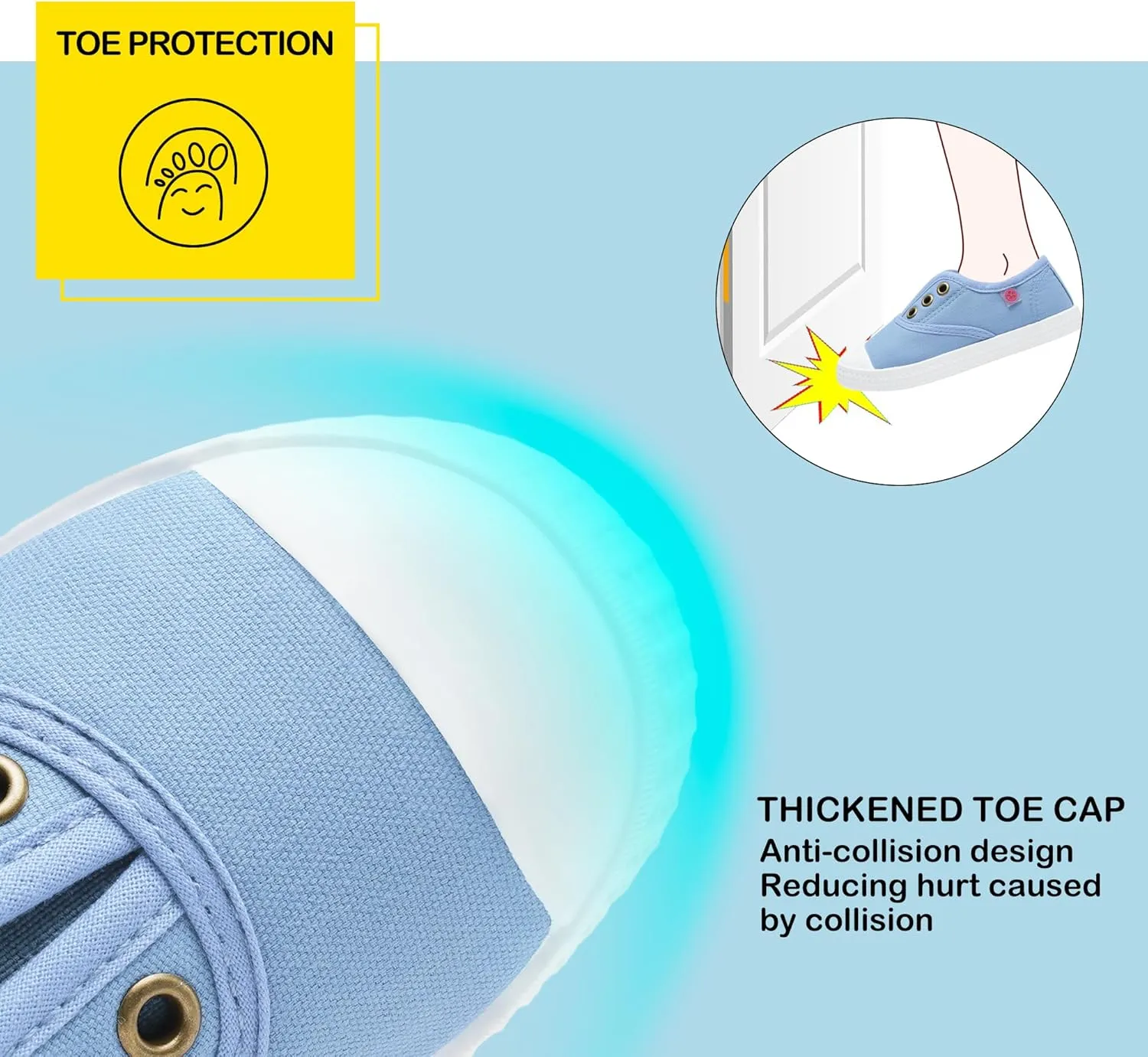 Kids Shoes Toddlers Canvas Sneakers Slip-on Comfortable Light Weight Causal Running Tennis Shoes for Boys Girls(Toddle/Little Kids/Big Kids)