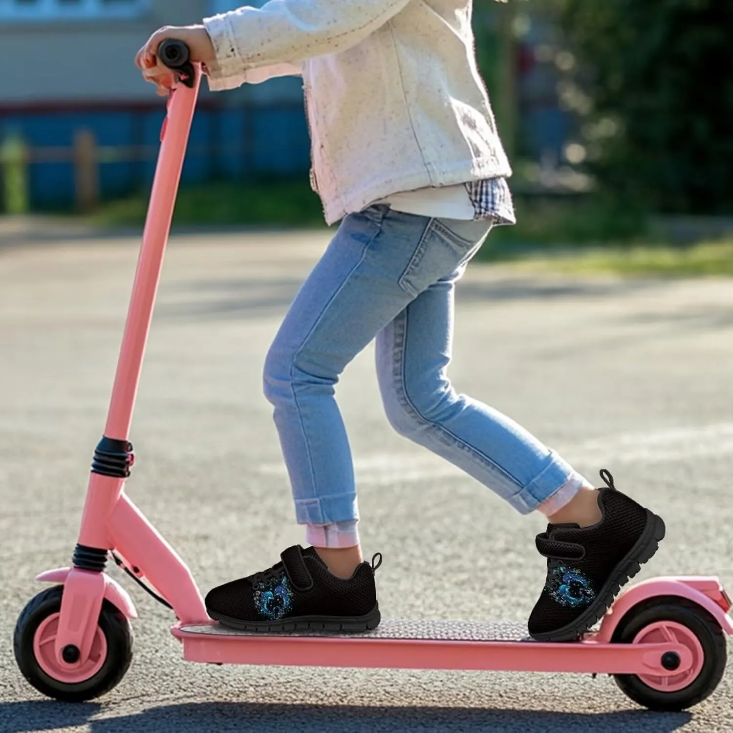 Kids Tennis Shoes Non-Slip Sneakers for Girls Slip On Running Shoes