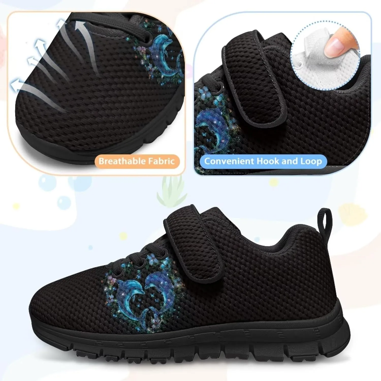 Kids Tennis Shoes Non-Slip Sneakers for Girls Slip On Running Shoes