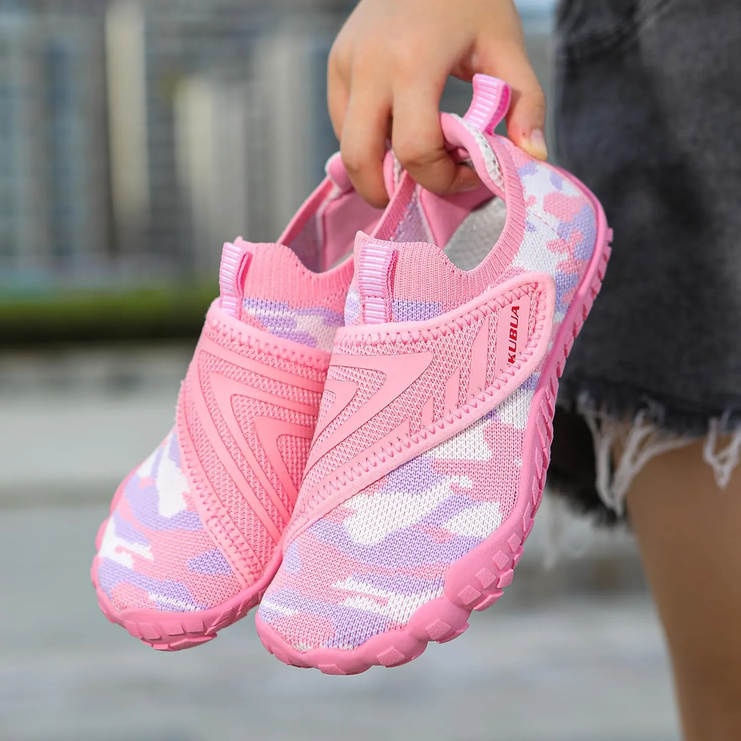 KUBUA Kids Hiking Water Shoes Boys Girls Barefoot Shoes Multifunctional Tennis Sneakers Toddler Little Big Kid
