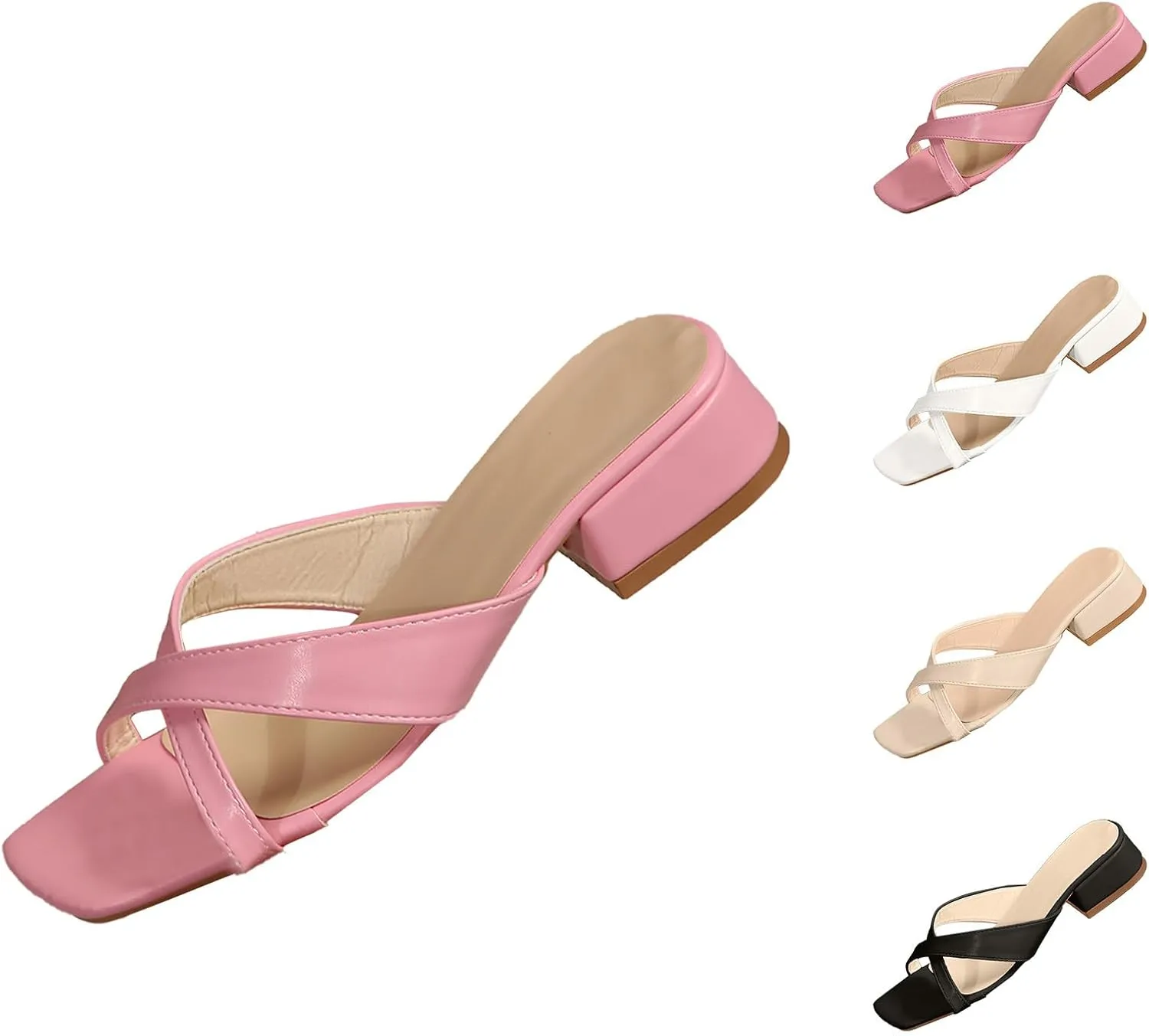 Ladies Sandals Sparkly Vacation Shoes Women With Arch Support Cute Slide On Shoes Wedge Sandals For Women