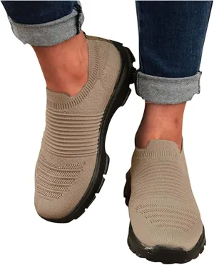Ladmiple Sneakers For Women Slip On Platform Sneakers Casual Walking Shoes Dressy Summer Fashion Comfort Flats Loafers