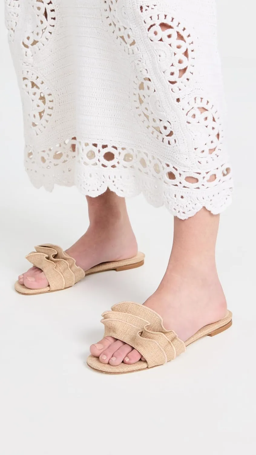 Larroudé Women's Ivy Ruffle Sandals