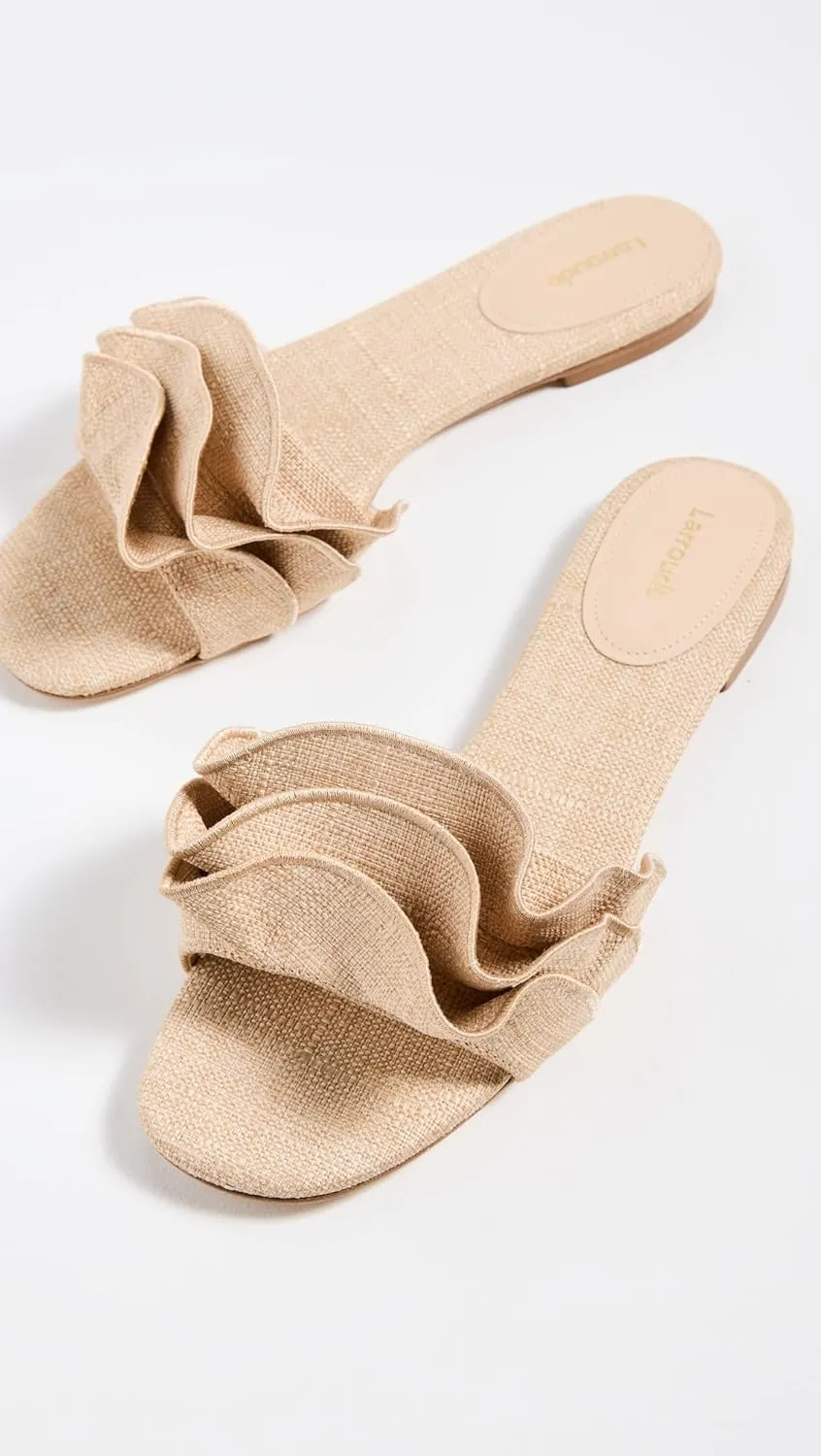 Larroudé Women's Ivy Ruffle Sandals