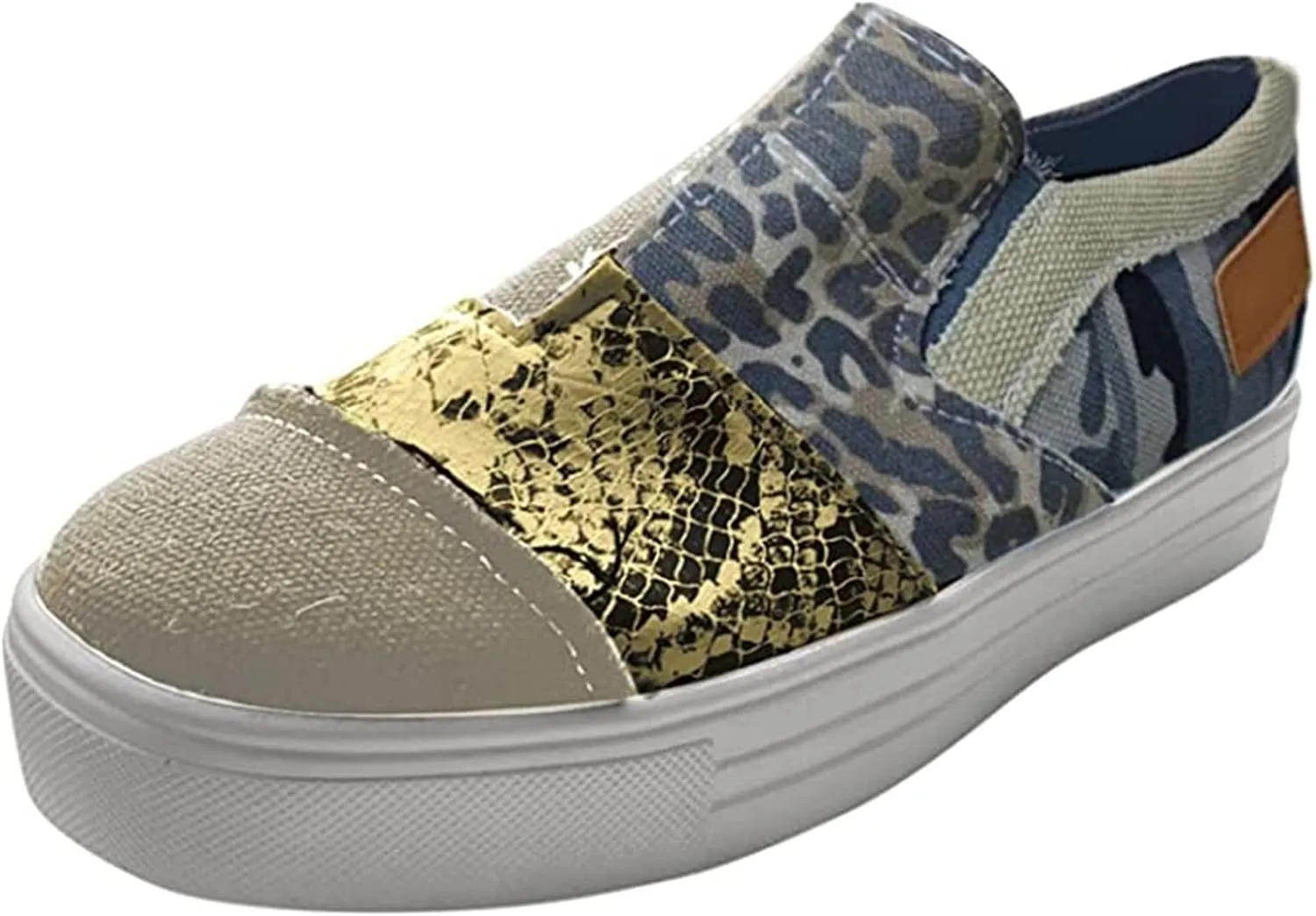 Lausiuoe Christmas Shoes For Women Flats Canvas Shoes Low Cut Casual Walking Sneaker Classic Fashion Soft Comfort Slip On Loafers