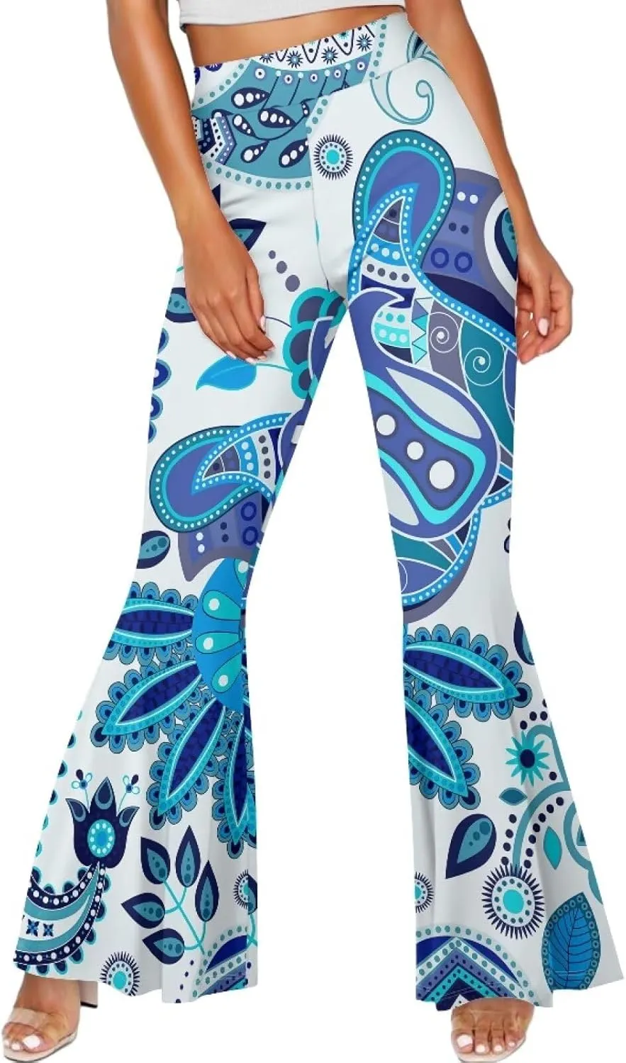Leggings for Women Plus Size Yoga Pants, Buttery Soft Bell Bottom Palazzo, Skin-Friendly and Stretchy Slim-Fit