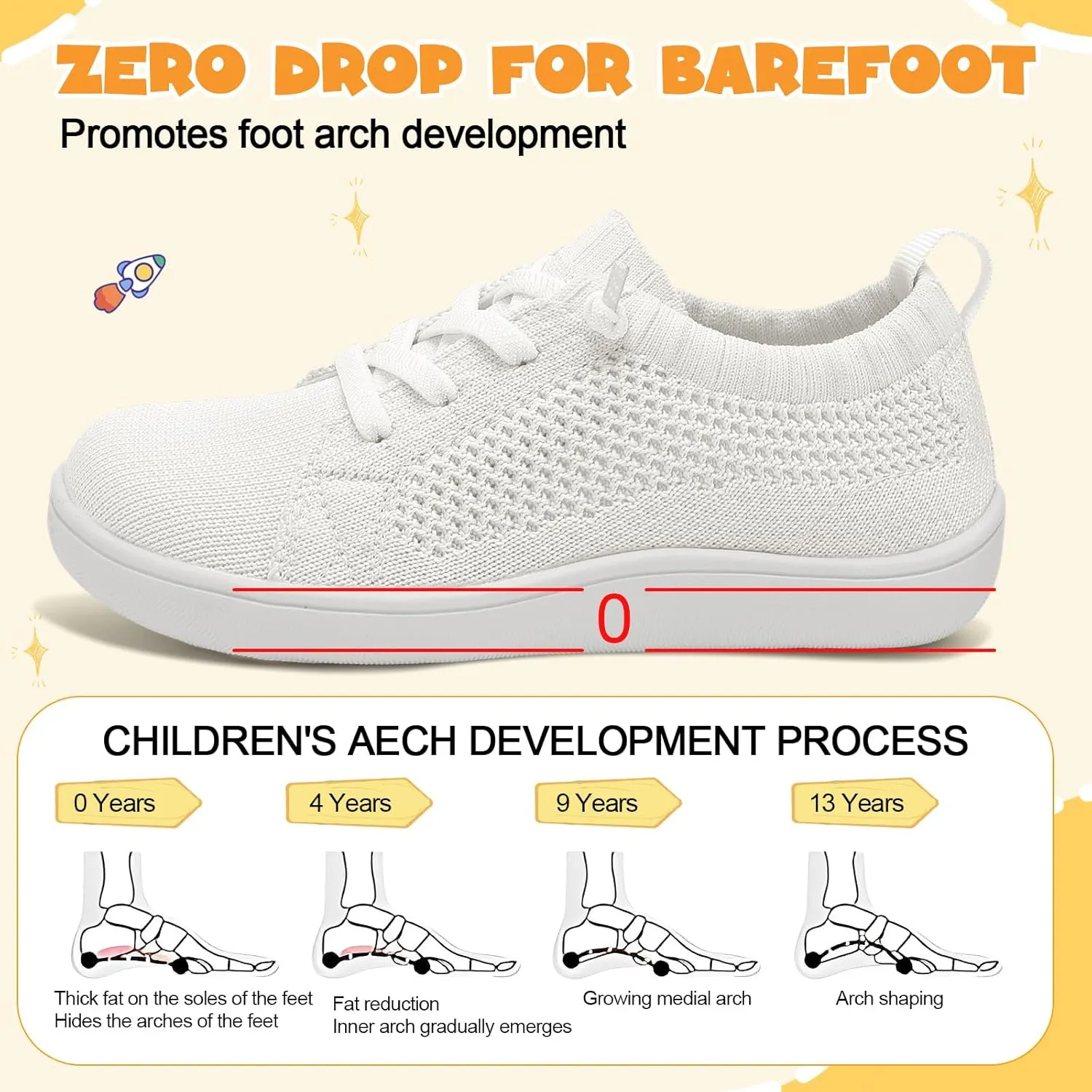 LeIsfIt Toddler Shoes Girls Boys Wide Shoes Kids Zero Drop Minimalist Sneakers Barefoot Slip on Tennis Sneakers