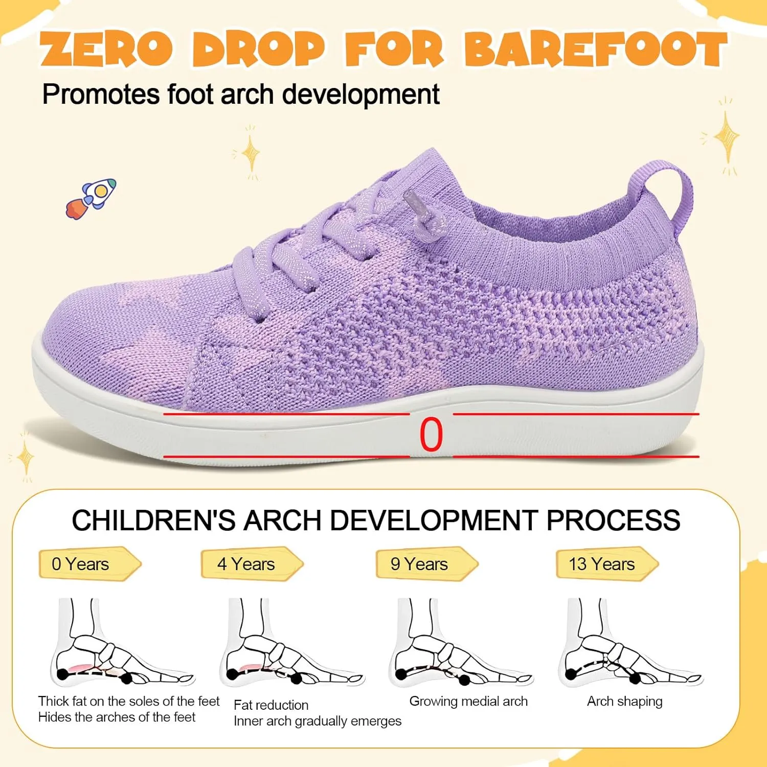 LeIsfIt Toddler Shoes Girls Boys Wide Shoes Kids Zero Drop Minimalist Sneakers Barefoot Slip on Tennis Sneakers
