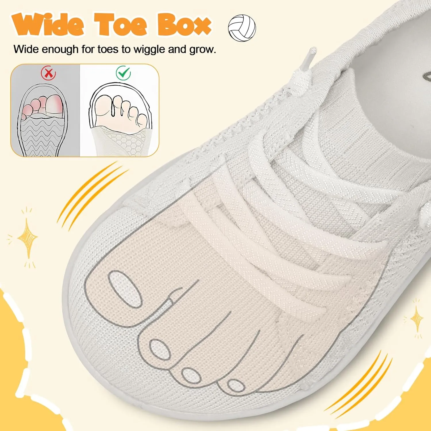 LeIsfIt Toddler Shoes Girls Boys Wide Shoes Kids Zero Drop Minimalist Sneakers Barefoot Slip on Tennis Sneakers