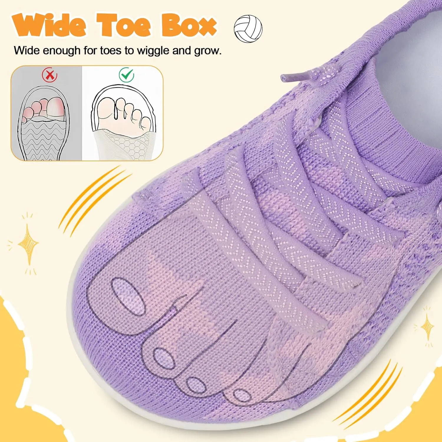 LeIsfIt Toddler Shoes Girls Boys Wide Shoes Kids Zero Drop Minimalist Sneakers Barefoot Slip on Tennis Sneakers