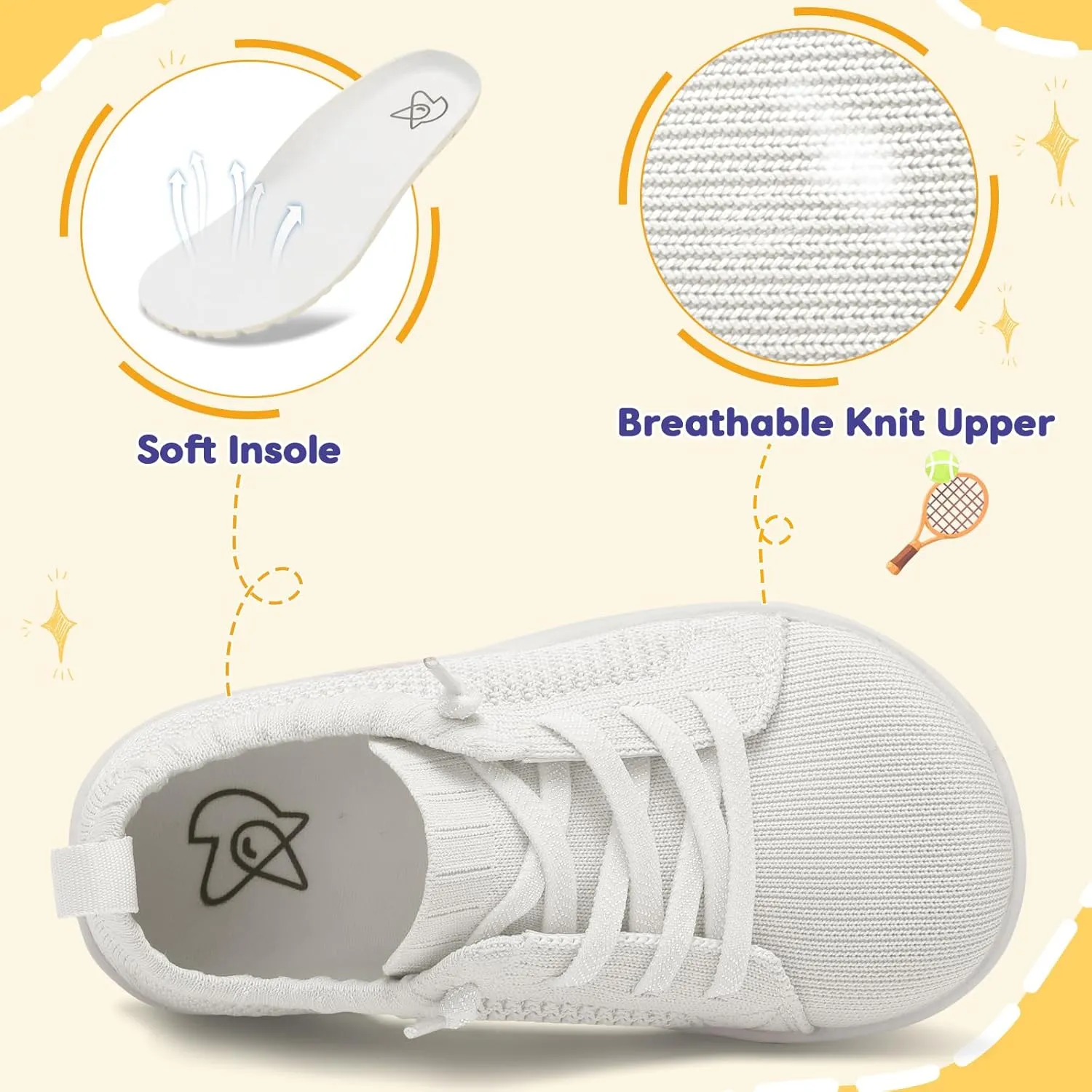 LeIsfIt Toddler Shoes Girls Boys Wide Shoes Kids Zero Drop Minimalist Sneakers Barefoot Slip on Tennis Sneakers