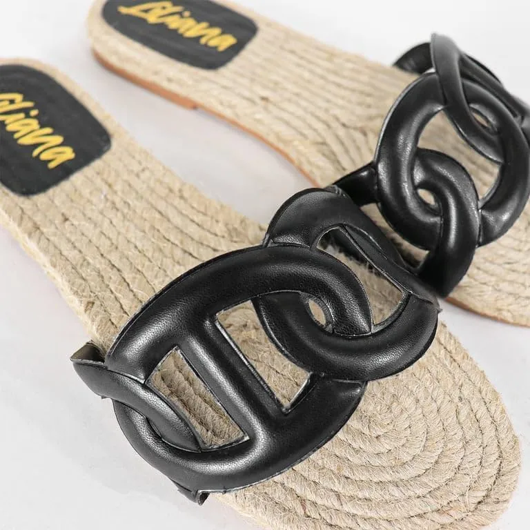 Liliana Comfortable Espadrille Flat Sandal with PU Foam Upper - Lightweight Platform, Breathable Design, Summer Beach Shoes, AILEEN-1