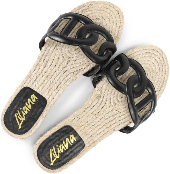 Liliana Comfortable Espadrille Flat Sandal with PU Foam Upper - Lightweight Platform, Breathable Design, Summer Beach Shoes, AILEEN-1