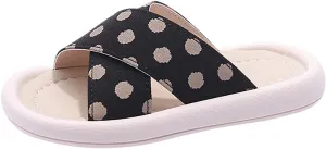 Little Girls Rubber Sandals Polka Dot Soft Casual Shoes Open Toe Outside Wear Slippers Big Girls Sandals
