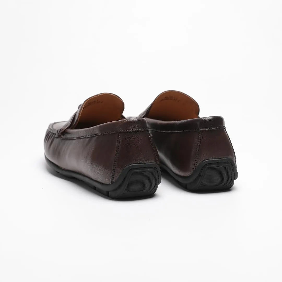Loafers for Men - Genuine Leather Driving Moccasins with Tassels | Breathable Bean Shoes for Casual Comfort