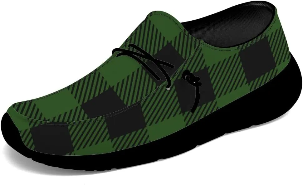 Loafers for Women Men Plaid Slip-on Shoes Casual Walking Shoes Gifts for Men Women