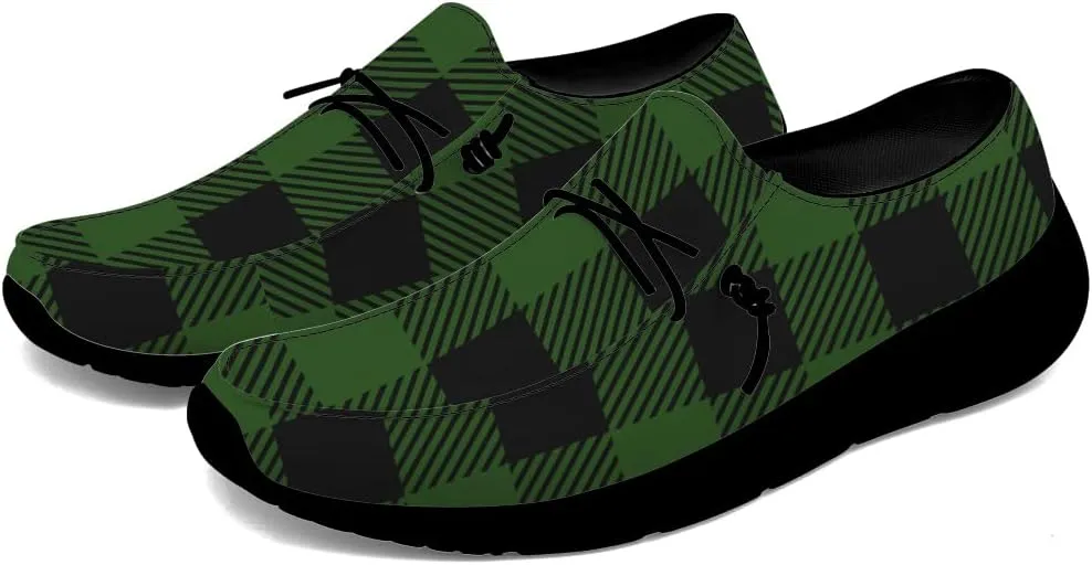 Loafers for Women Men Plaid Slip-on Shoes Casual Walking Shoes Gifts for Men Women