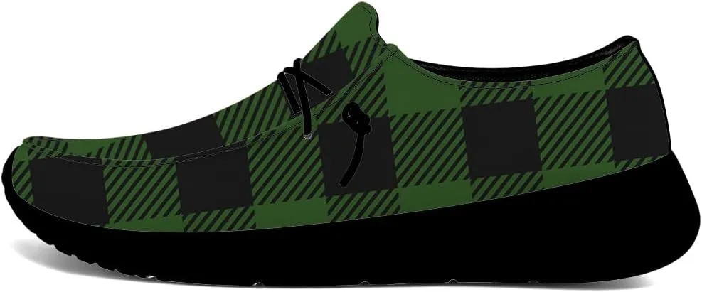 Loafers for Women Men Plaid Slip-on Shoes Casual Walking Shoes Gifts for Men Women