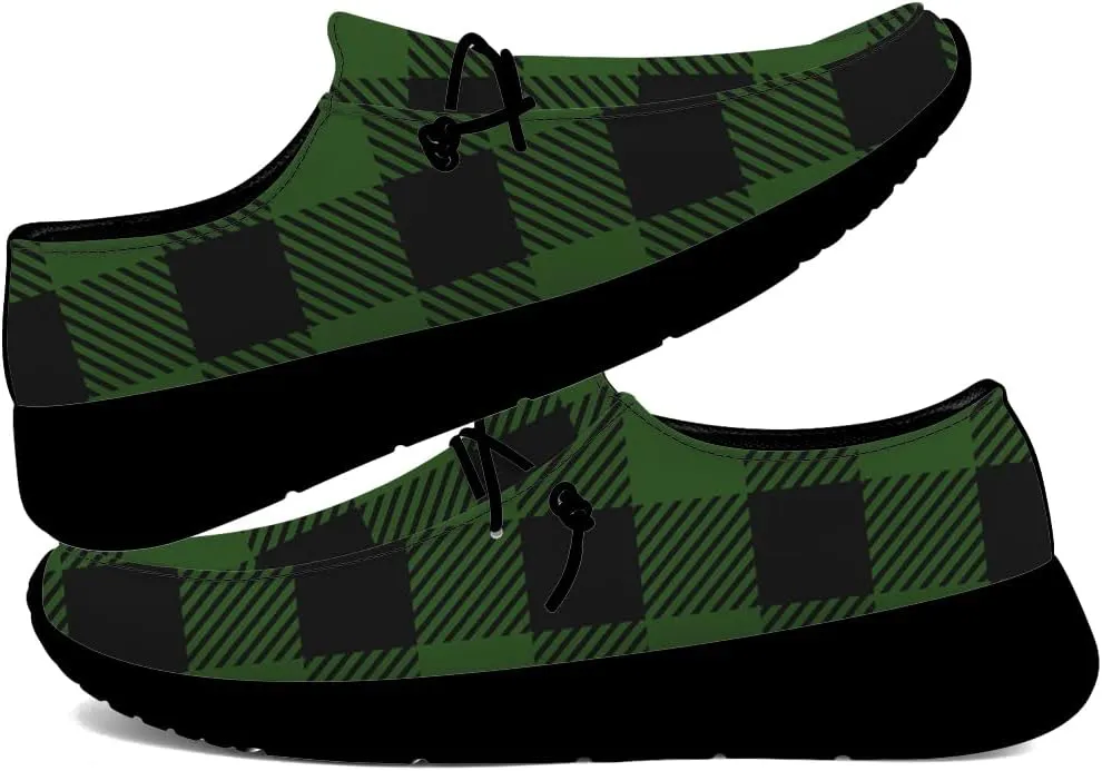 Loafers for Women Men Plaid Slip-on Shoes Casual Walking Shoes Gifts for Men Women