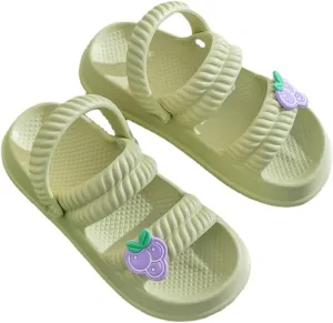 Loizziuy Women's Strawberry Slippers Slides Heart Decor Flip Flops Sandals for Vacation Flat Bottom Casual Slippers for Womens Girls