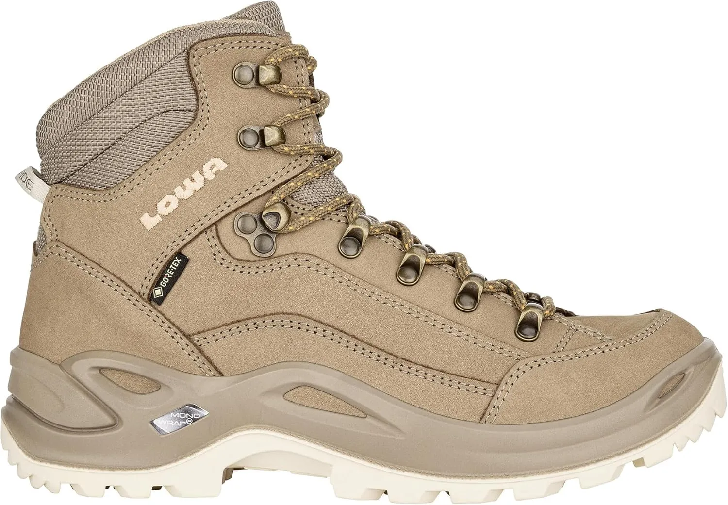 LOWA Womens Renegade GTX Mid Ws Nubuck Sand Apricot Boots 6.5 US