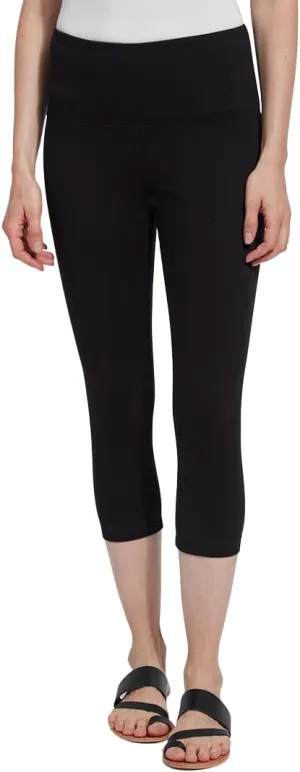 Lyssé Denim Capri Leggings - Capri Jeggings for Women with Concealed Waistband and Soft, Stretch Fabric