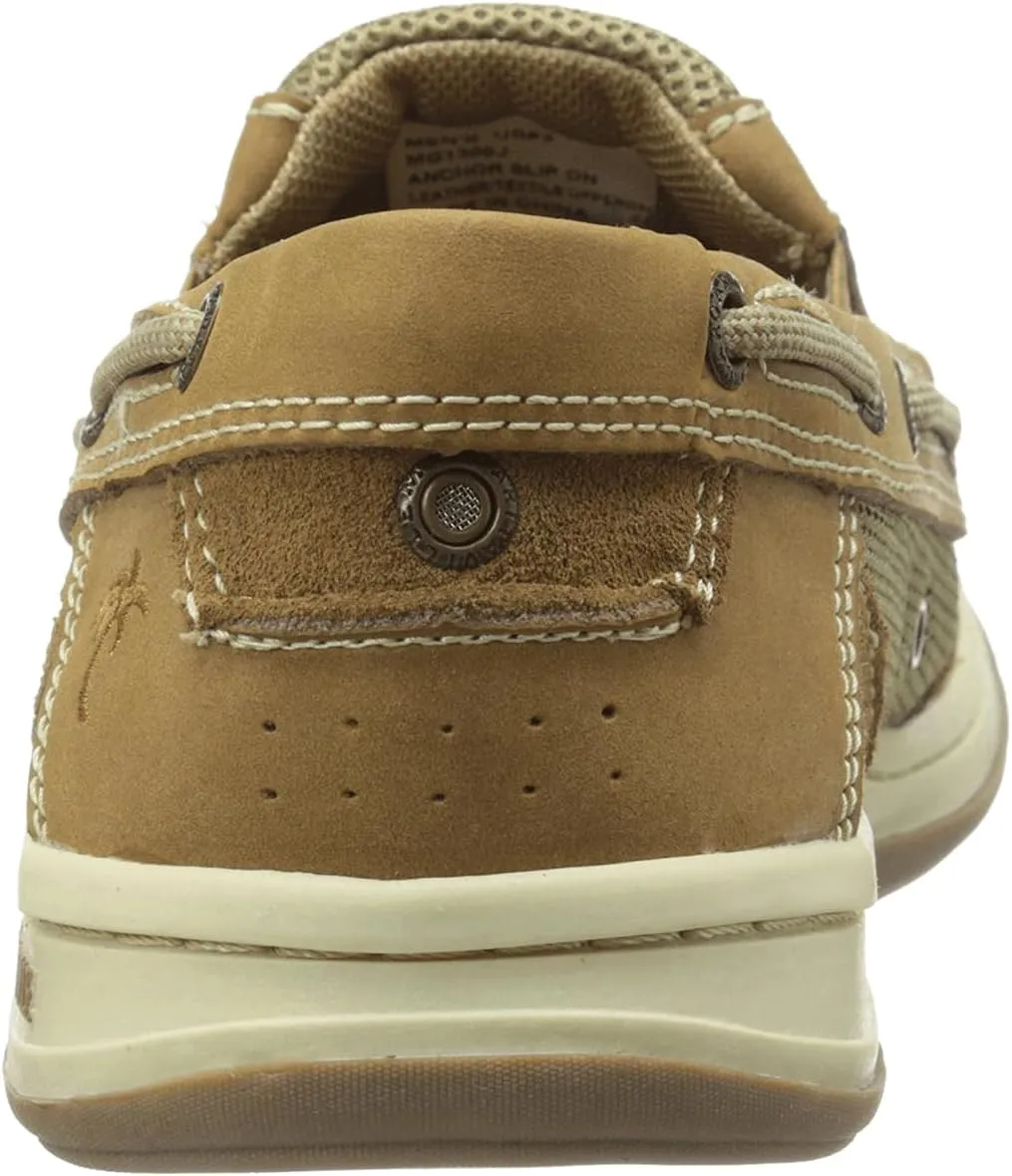 Margaritaville Men's Padded Tongue and Collar Double Gore Stretch Slip on Boat Shoe