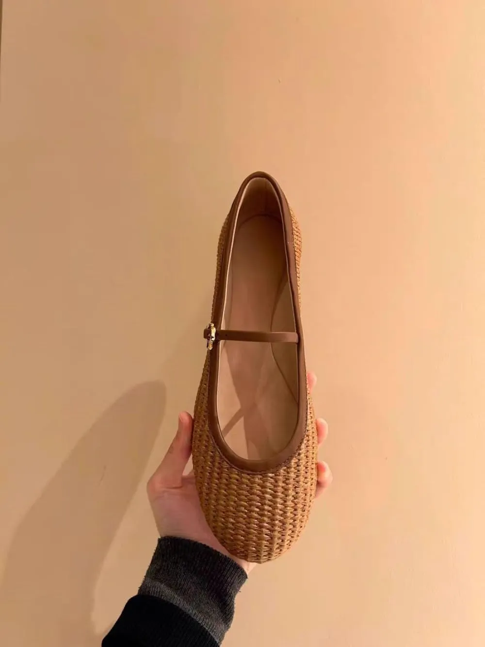 Mary Jane Espadrilles for Women Platform Rattan Sandals Raffia Woven Dress Shoes Slip on House Slippers Lightweight Breathable Low Top Straps Casual Walking Slides Summer Beach Party Cruise Vacation