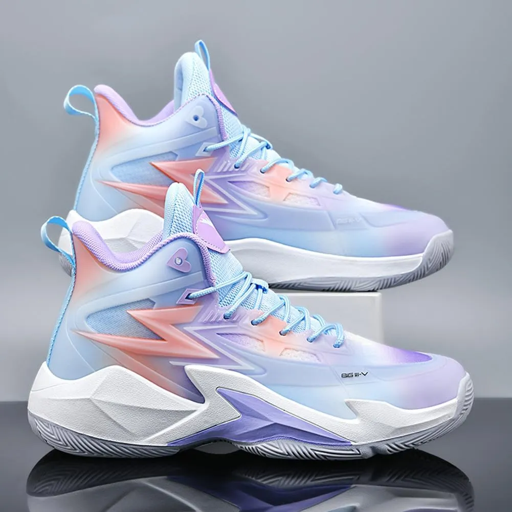 MAUGELY Men's Women's Breathable Basketball Shoes Students Sports Causal Outdoor Non-Slip Sneakers for Couple