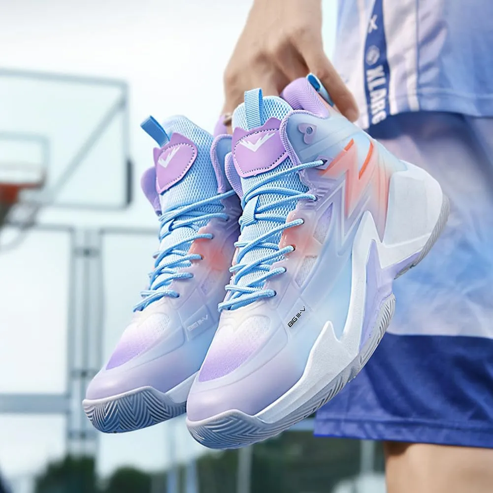MAUGELY Men's Women's Breathable Basketball Shoes Students Sports Causal Outdoor Non-Slip Sneakers for Couple