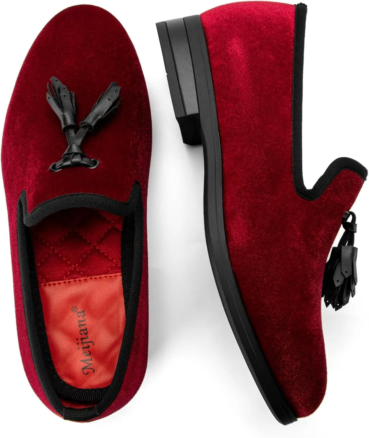 Meijiana Boys' Formal Dress Slip-On Loafers - Tuxedo Shoe for Baby Dress Shoes
