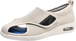 Men Orthopedic Diabetic Shoes, Mens Summer Easy Closure Open Toed Diabetic Shoes, Adjustable Open Toe Surgical Orthopaedic Sandals, for Diabetic Edema Swollen Feet