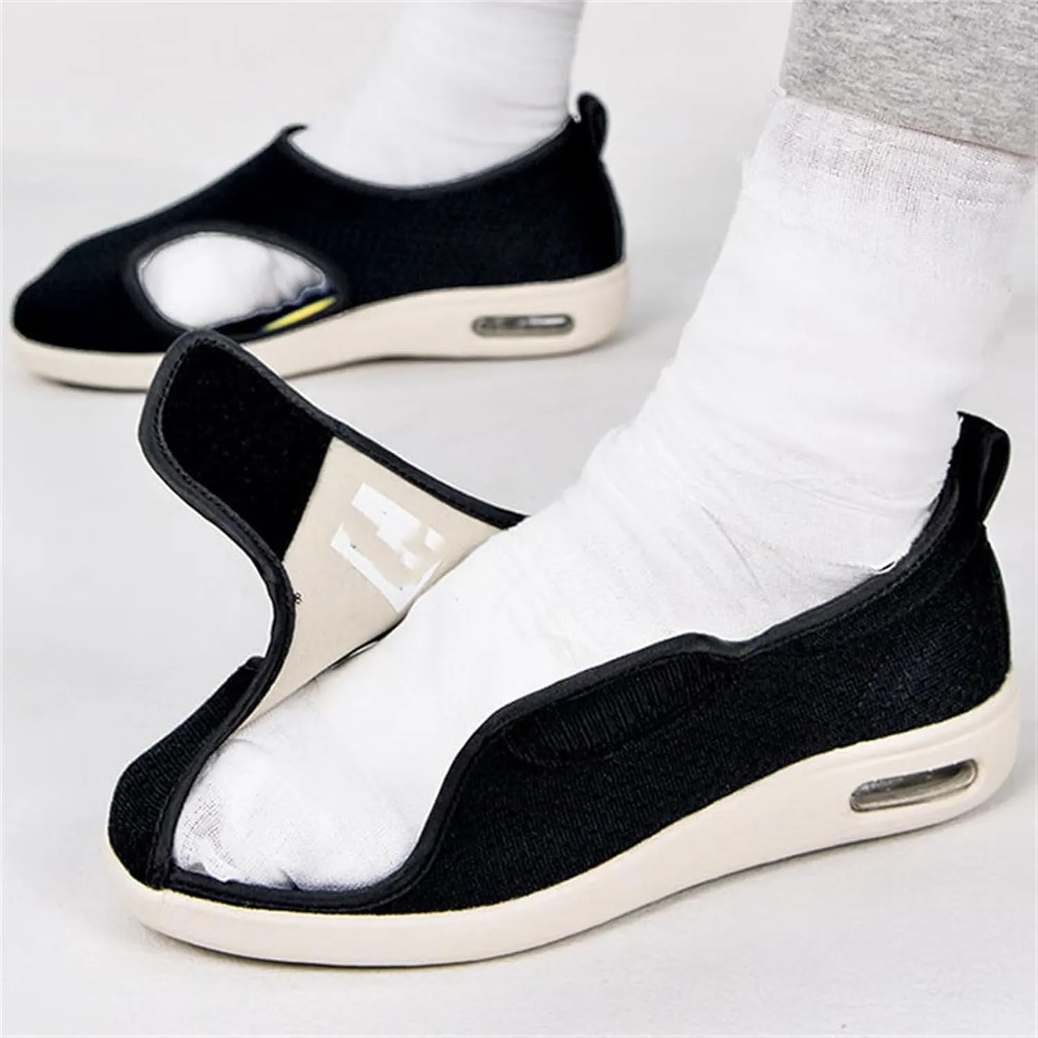 Men Orthopedic Diabetic Shoes, Mens Summer Easy Closure Open Toed Diabetic Shoes, Adjustable Open Toe Surgical Orthopaedic Sandals, for Diabetic Edema Swollen Feet