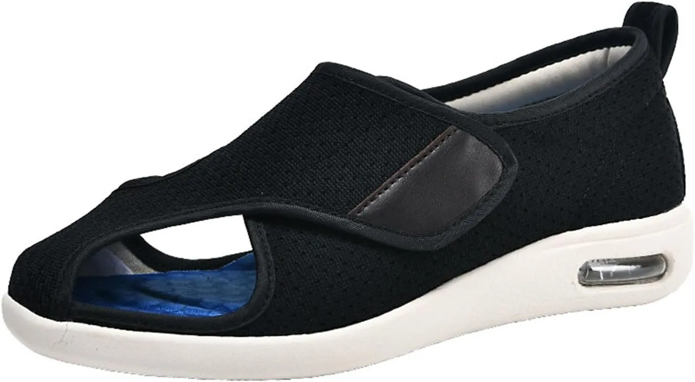 Men Orthopedic Diabetic Shoes, Mens Summer Easy Closure Open Toed Diabetic Shoes, Adjustable Open Toe Surgical Orthopaedic Sandals, for Diabetic Edema Swollen Feet